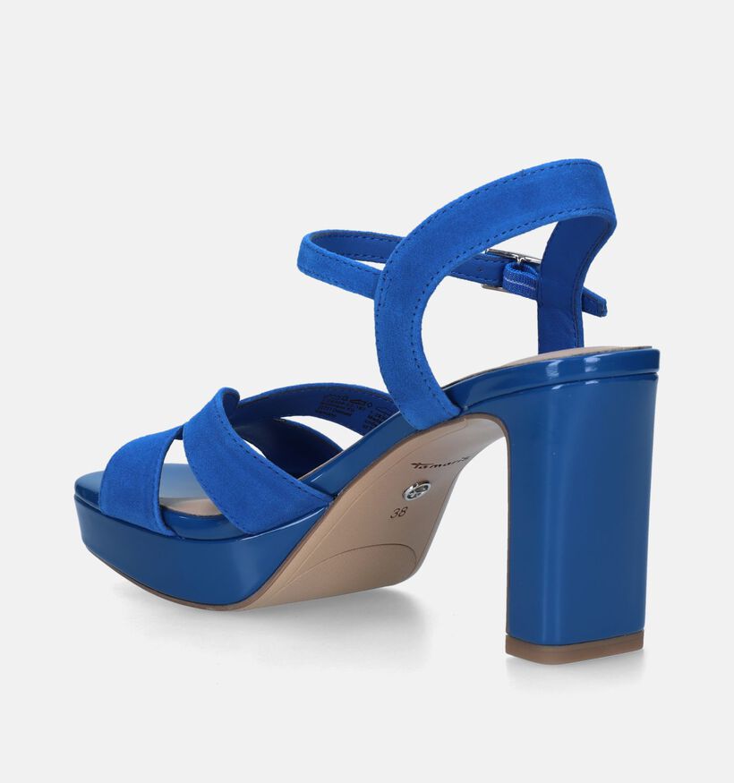 Tamaris Sandales avec talon en Bleu pour femmes (338312)