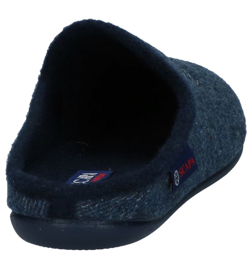 Scapa Pantoufles ouvertes en Bleu foncé en textile (227534)