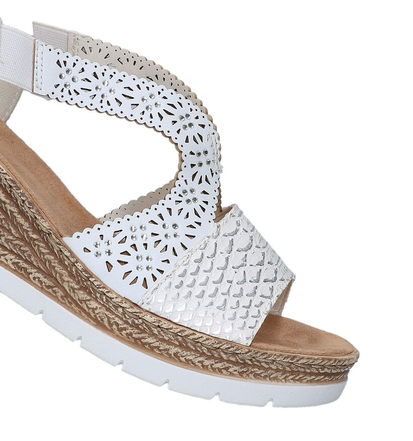 Rieker Zilveren Sandalen met sleehak voor dames (339119)