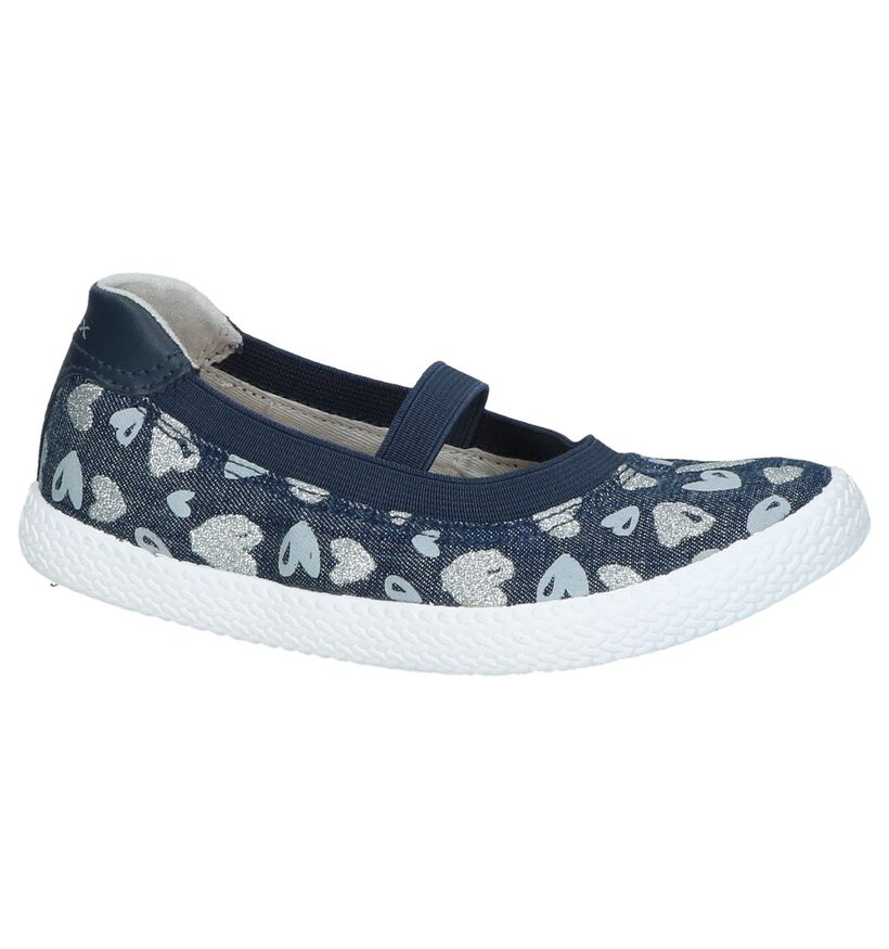 Geox Ballerines en Bleu foncé en textile (237968)