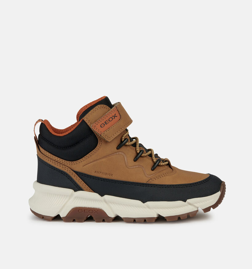 Geox Flexyper Plus Bottines en Marron pour filles, gar&ccedil;ons (377748) - pour semelles orthop&eacute;diques