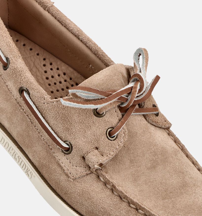 Sebago Dockside Portland Flesh Out Chaussures bateau en Taupe pour hommes (370265)