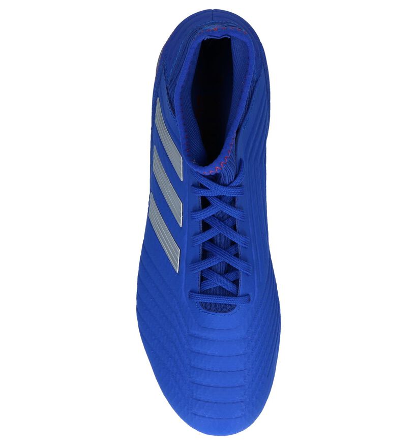 adidas Predator 19.3 FG Chaussures de Foot en Bleu en simili cuir (237619)