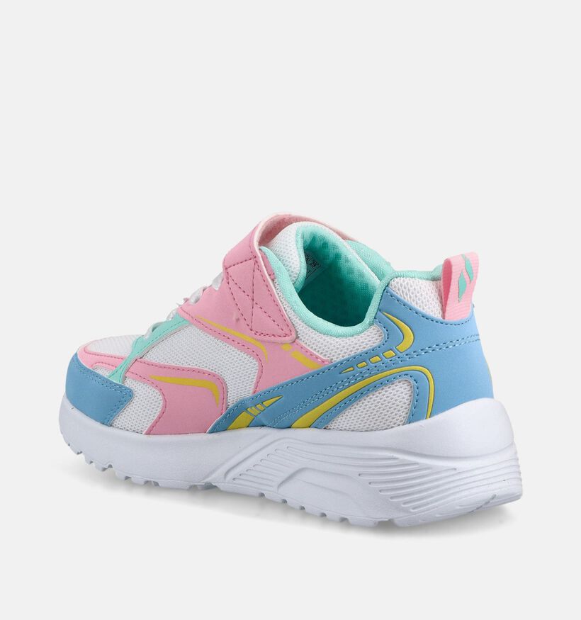 Skechers Uno Lite Baskets Colorblock en Blanc pour filles (367813) - pour semelles orthop&eacute;diques