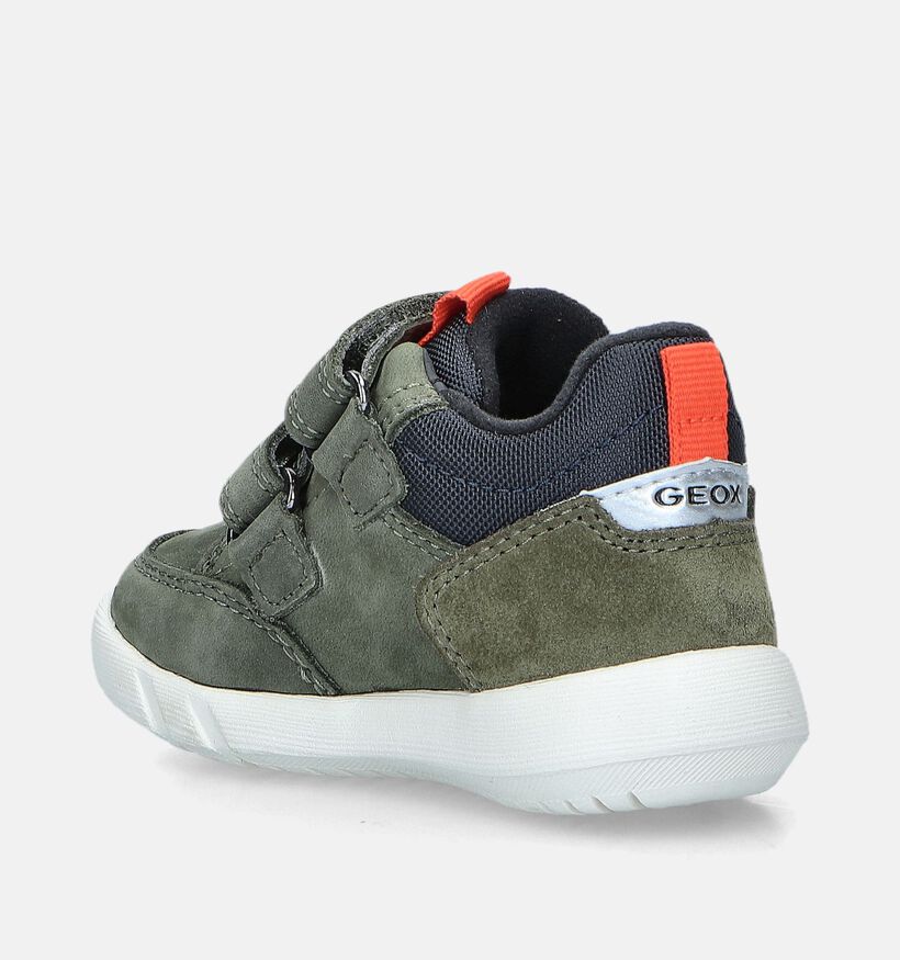 Geox Hyroo WPF Groene Velcroschoenen voor jongens (344545) - geschikt voor steunzolen