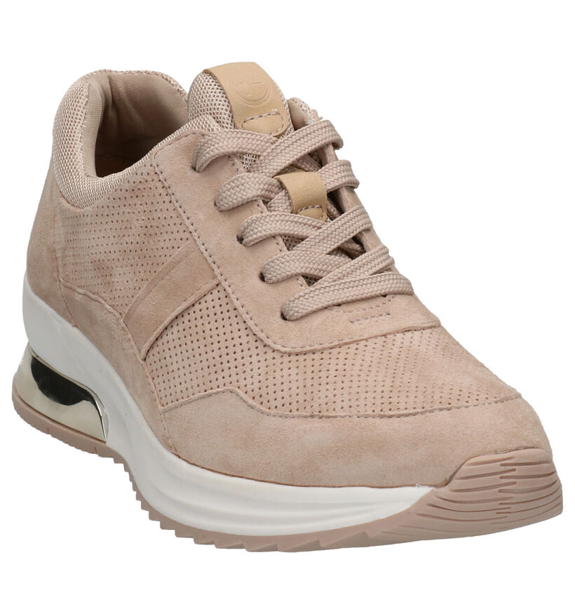 Tamaris Chaussures à lacets en Beige foncé en daim (269801)