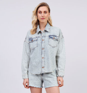 Korte jas blauw