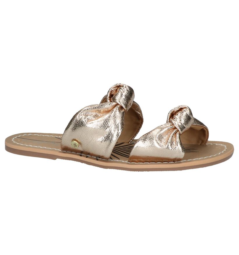 Gouden Slippers Pepe Jeans Malibu Laces in leer (241999)