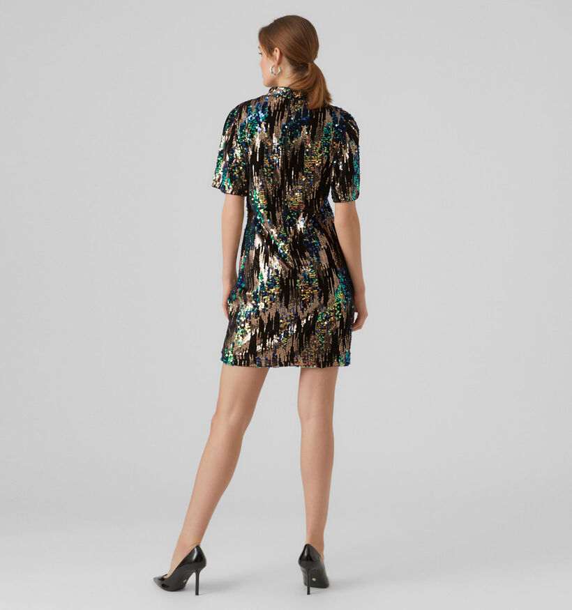 Vero Moda Sora Zwarte Kokerjurk met pailletten voor dames (332574)