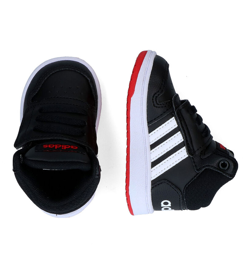 adidas Hoops Mid 2.0 Zwarte Hoge Babysneakers voor jongens (299872) - geschikt voor steunzolen