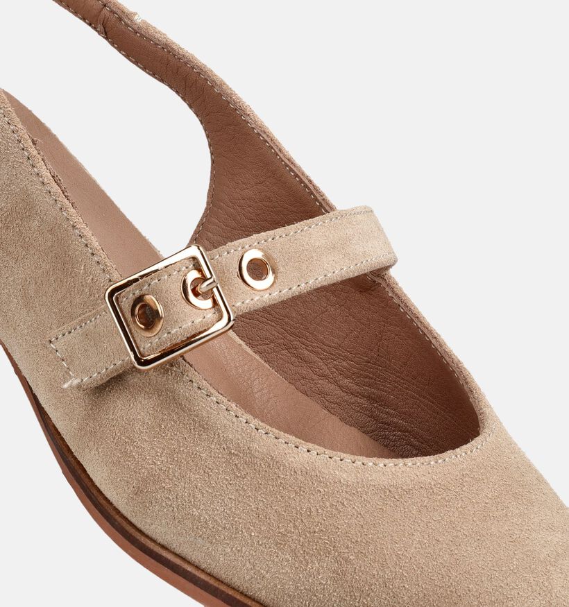 Tango Lesia Ballerines Slingback en Beige pour femmes (375550)