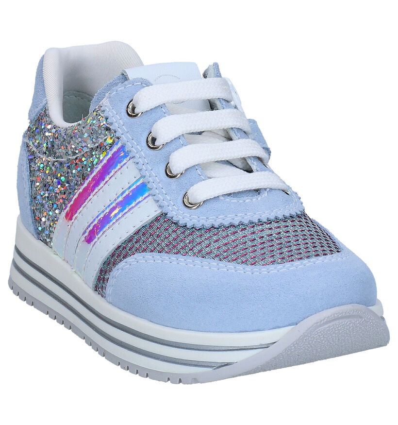 NeroGiardini Blauwe Sneakers in daim (289007)