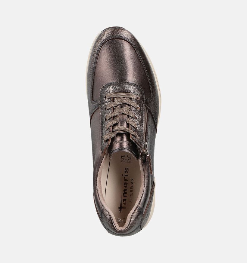 Tamaris Bruine Veterschoenen voor dames (360599) - geschikt voor steunzolen