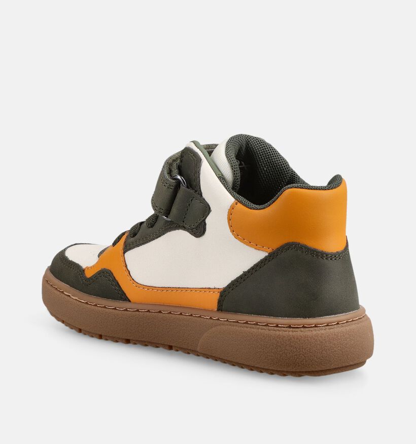 Geox Theleven Boy Kaki groene Sneakers met Velcro voor jongens (376277) - geschikt voor steunzolen