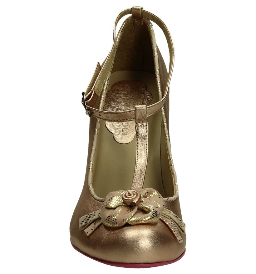 Oranje High Heels Pumps met Bandje Cristofoli, , pdp