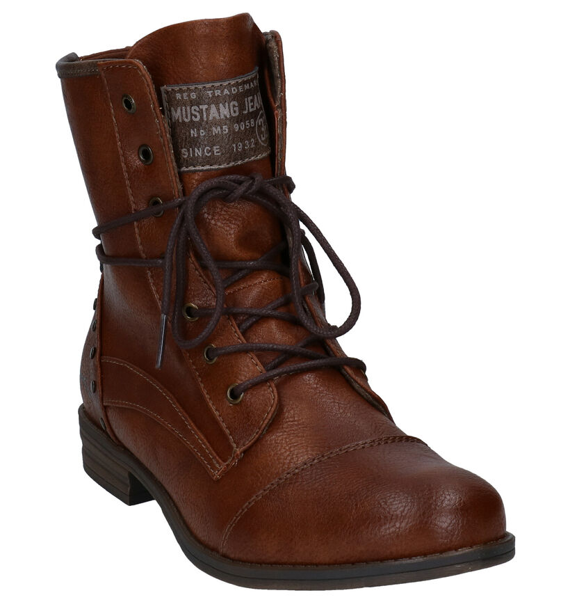 Mustang Cognac Boots in kunstleer (294328)
