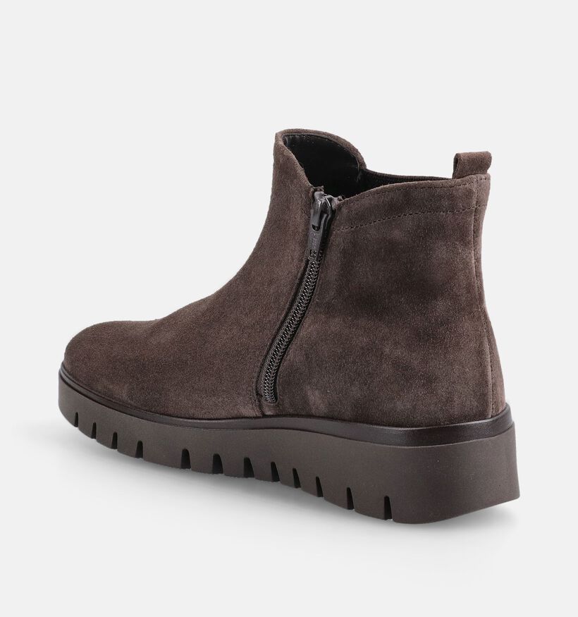 Gabor Comfort Bottines Chelsea en Brun fonc&eacute; pour femmes (380054)