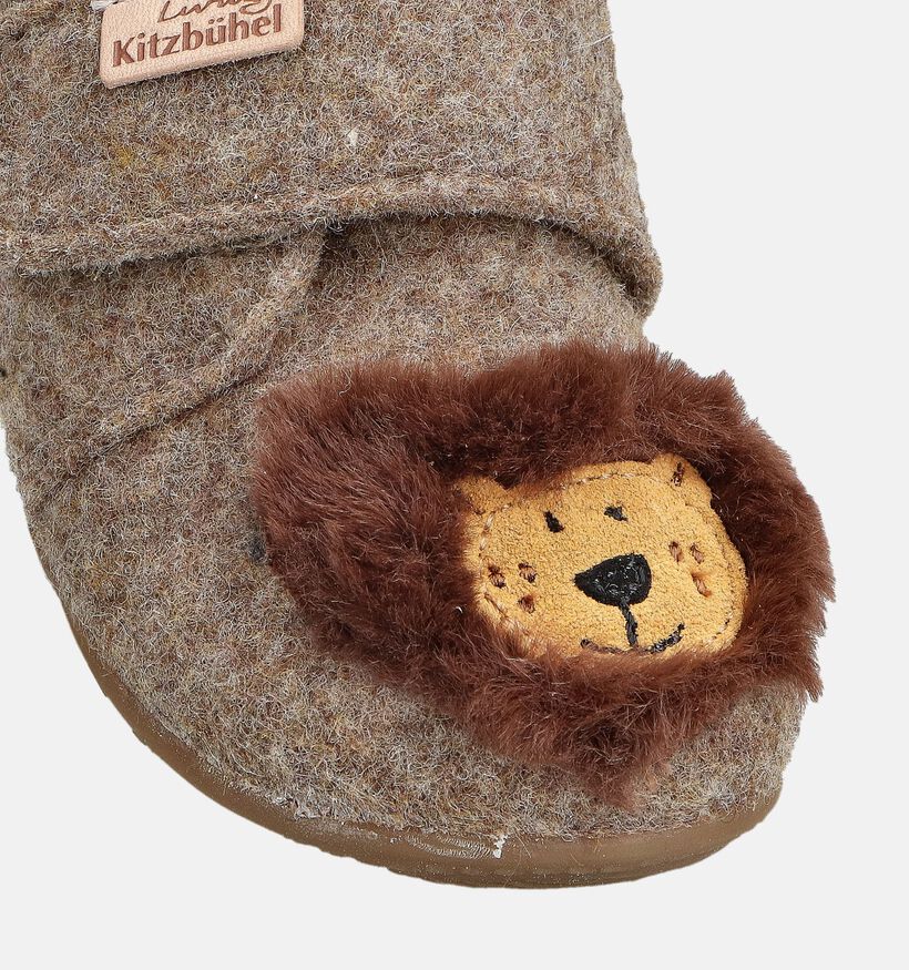 Living Kitzbühel Pantoufles en Beige foncé pour filles, garçons (365711)