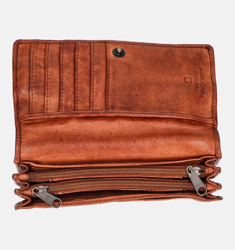 Bear Design Cognac Portemonnee met Rits voor dames (382120)