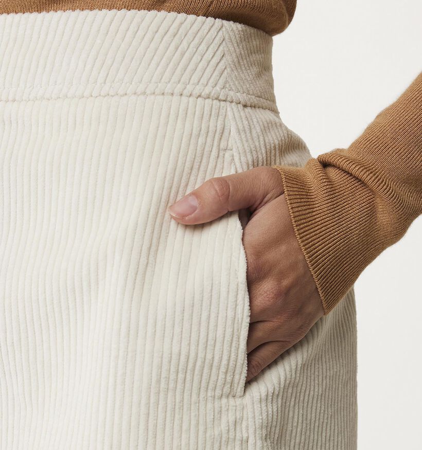 Mexx Ecru Korte corduroy rok voor dames (348275)