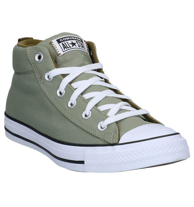 Converse Chuck Taylor All Star Baskets hautes en Bleu fonc&eacute; en textile (287175)