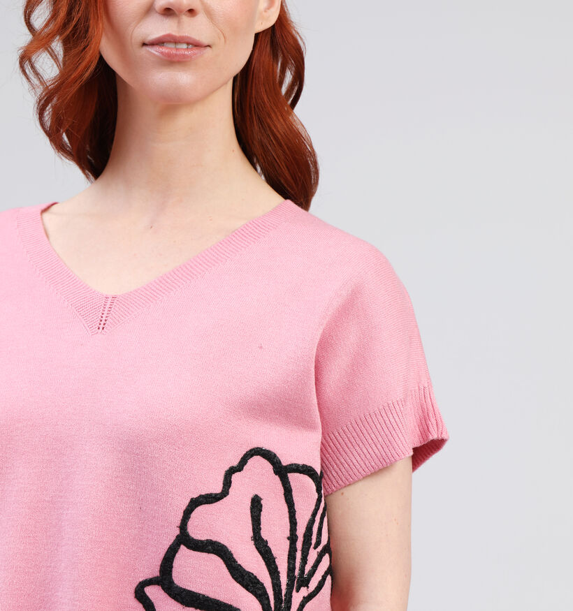 Laurent David Roze Trui Bloemenprint voor dames (360195)