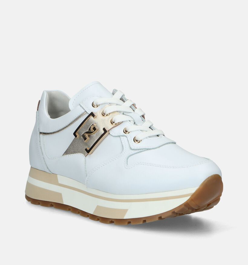 NeroGiardini Witte Sneakers voor dames (339444) - geschikt voor steunzolen