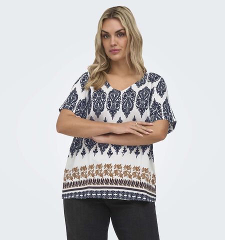 ONLY Carmakoma Blouses Blauw