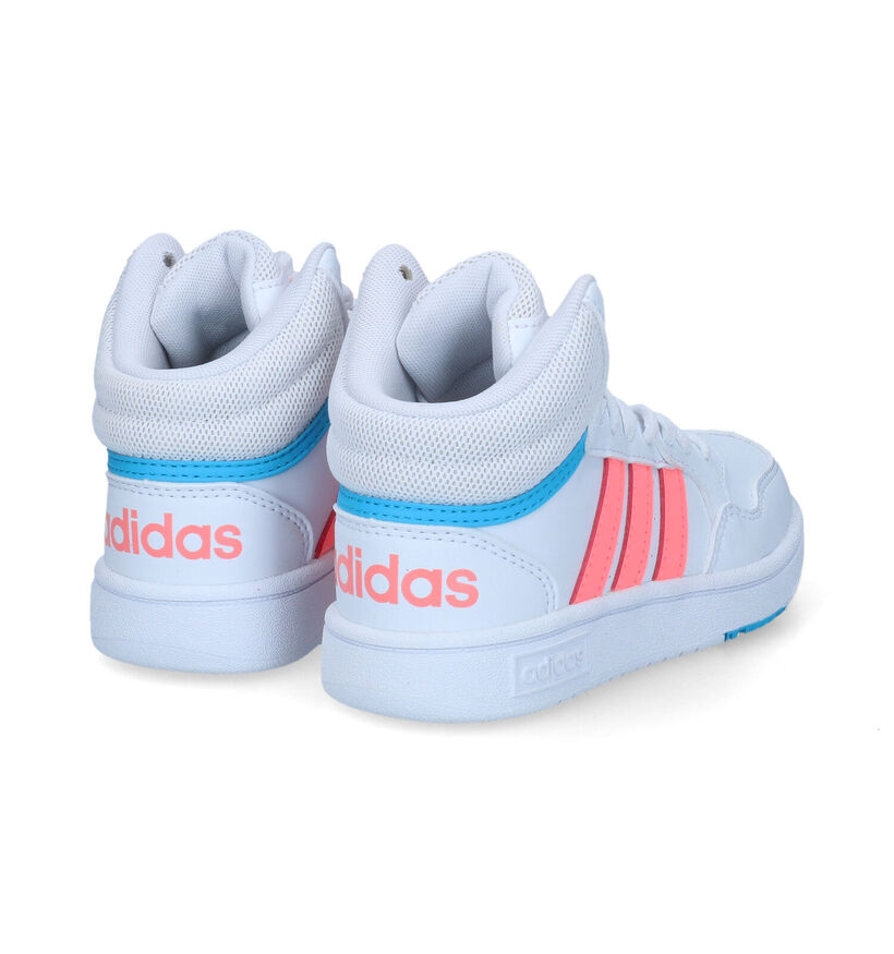 adidas Hoops 3.0 Mid Witte Sneakers in kunstleer (315005)