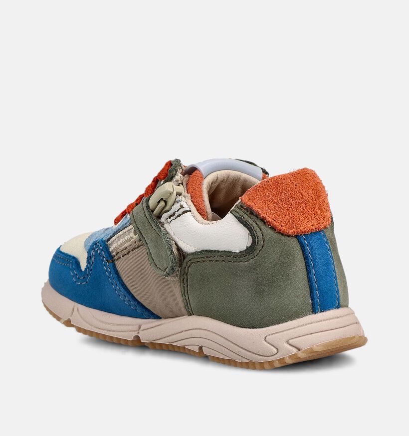 STONES and BONES Coly Baskets Color block en Bleu/Vert pour gar&ccedil;ons (369604) - pour semelles orthop&eacute;diques