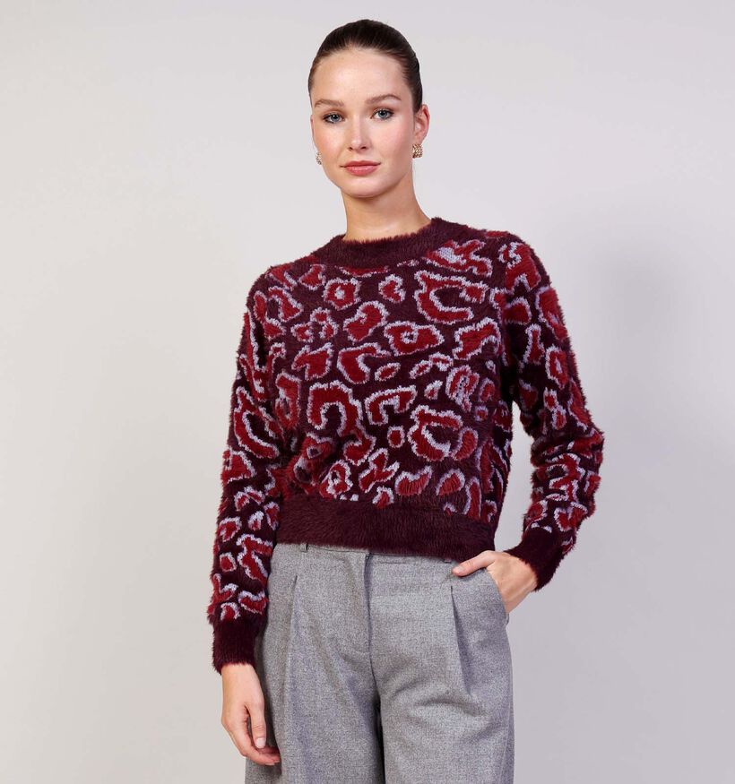 Vero Moda Jungle Pull en Bordeaux pour femmes (361228)