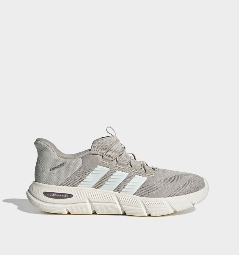 adidas Cloudfoam Flex Rapidfit Baskets basses en Beige pour hommes (372590) - pour semelles orthop&eacute;diques