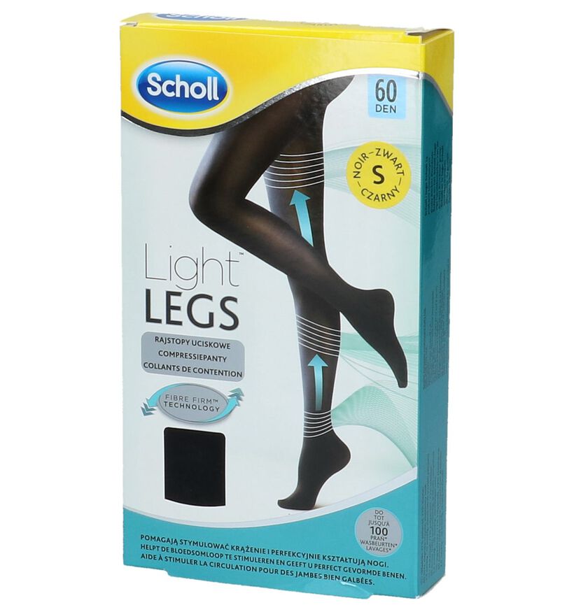 Maat S Zwarte Panty Scholl Light Legs 60 DEN , , pdp
