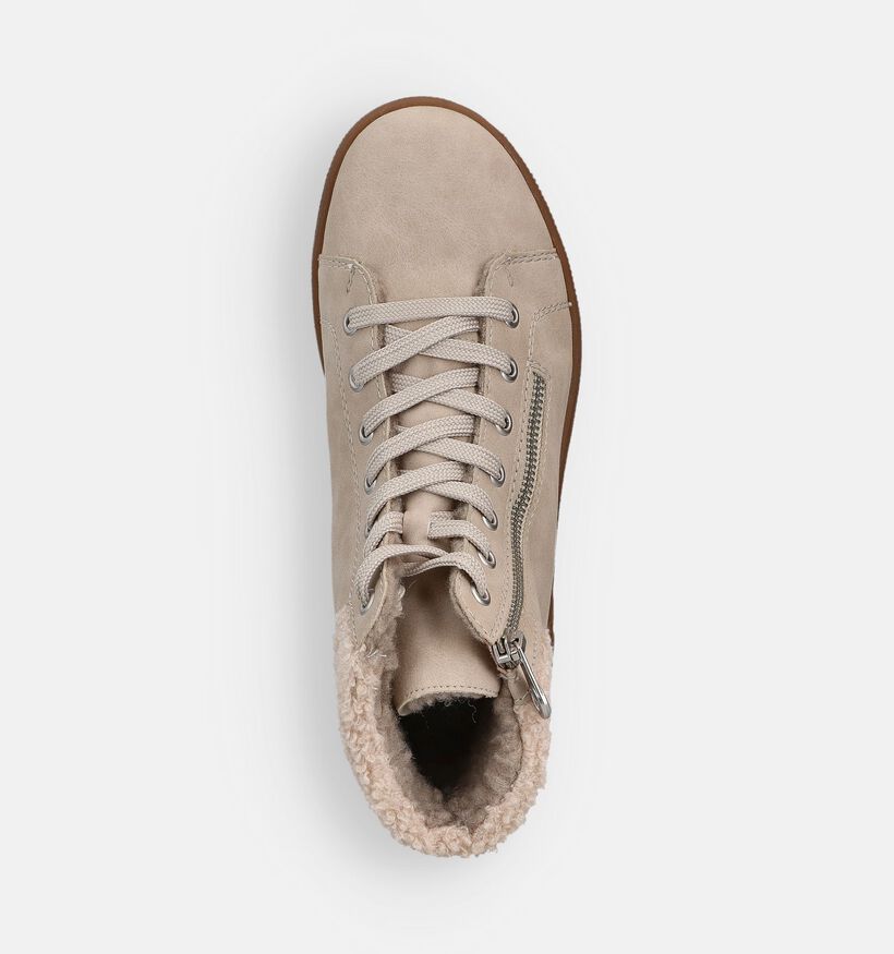 Rieker Baskets montantes en Beige pour femmes (363550) - pour semelles orthopédiques