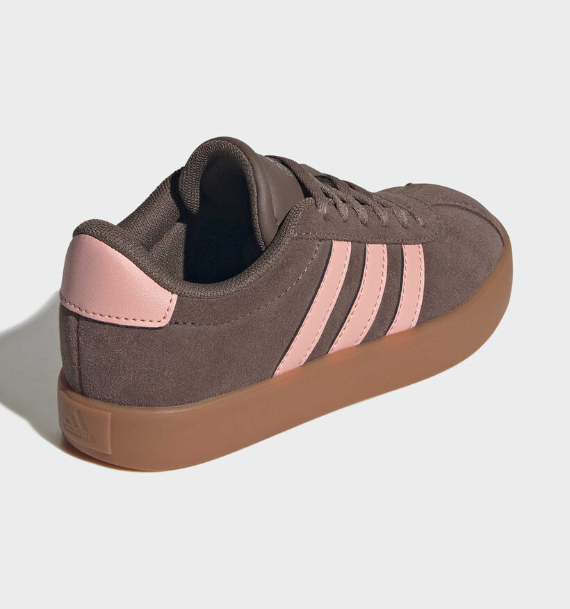 adidas VL Court Bruine Lage Sneakers voor meisjes (375498)