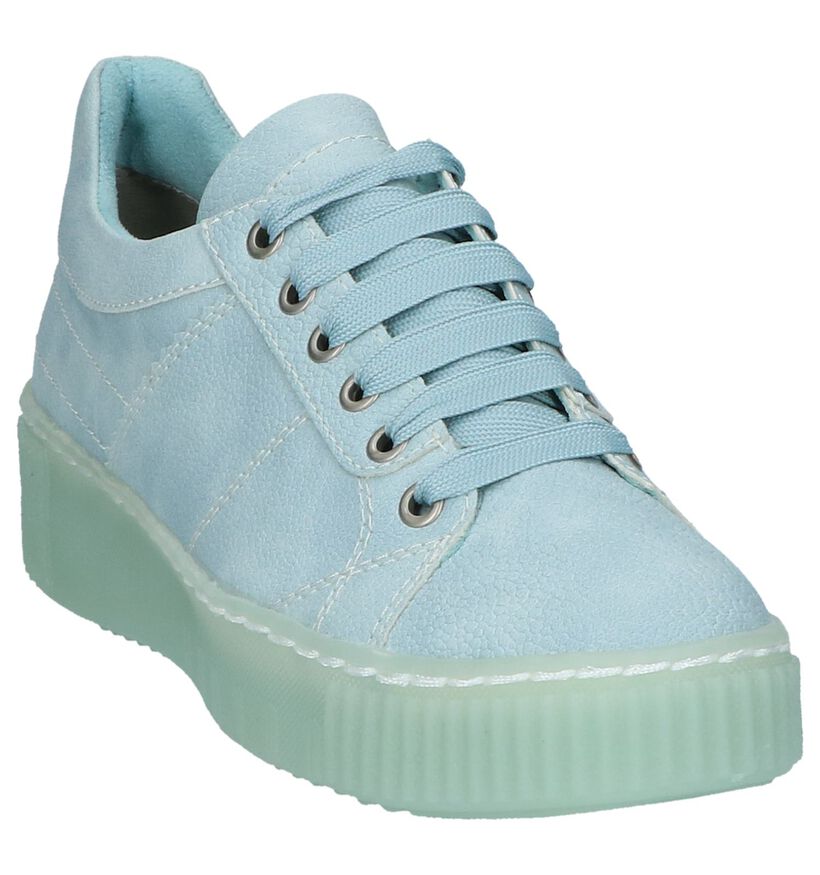 Tamaris Baskets basses en Bleu clair en simili cuir (214176)