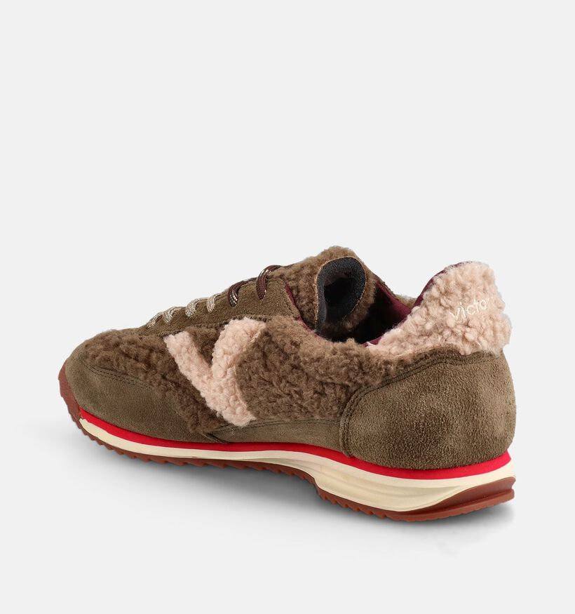 Victoria Kakigroene Veterschoenen voor dames (378888) - geschikt voor steunzolen