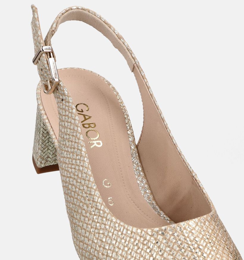 Comfort Escarpins slingback en Or pour femmes (371116)