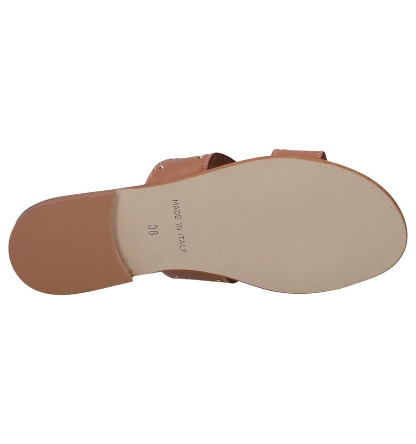 Cognac Slippers Hampton Bays in leer (239285)