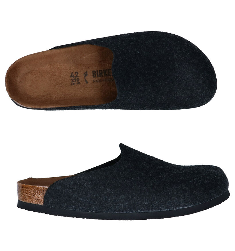 Birkenstock Amsterdam Grijze Pantoffels in stof (294814)