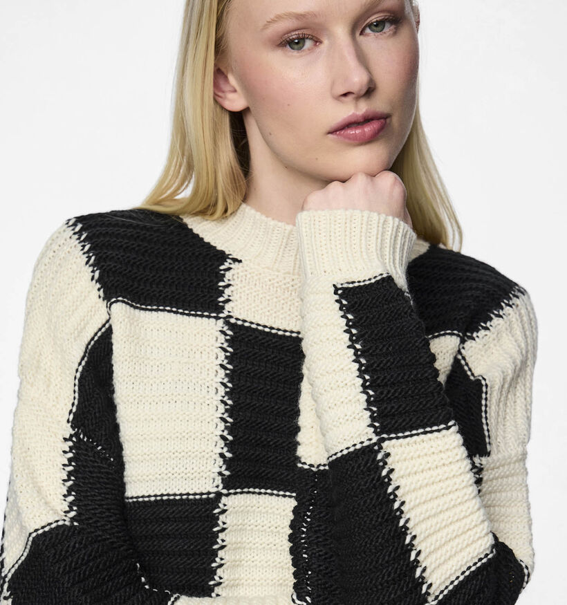 Pieces Namie Zwarte Gebreide trui voor dames (346562)
