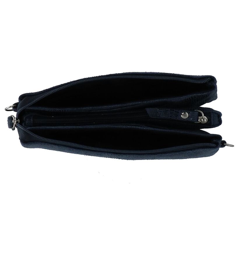 Via Limone Lizard Zwart Crossbody Tasje in nubuck (270746)