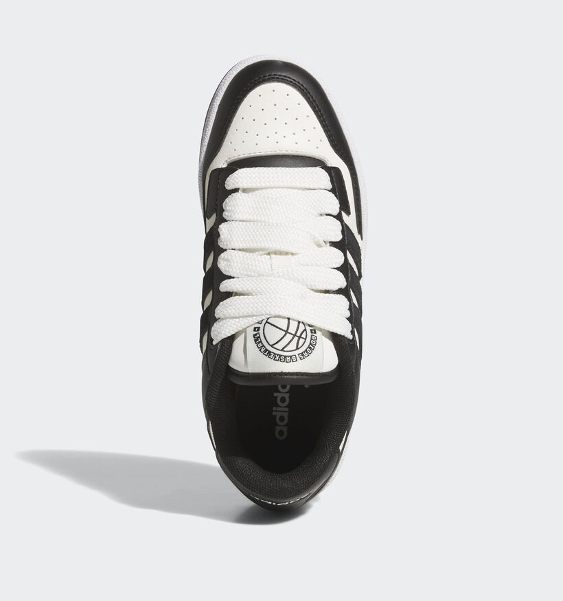 adidas Rapid Court Zwarte/Witte Sneakers voor jongens, meisjes (365372) - geschikt voor steunzolen