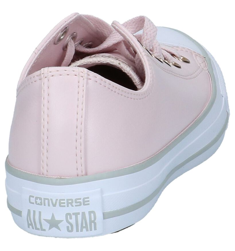 Chuck Taylor All Star Baskets basses en Rose clair en simili cuir (210330)