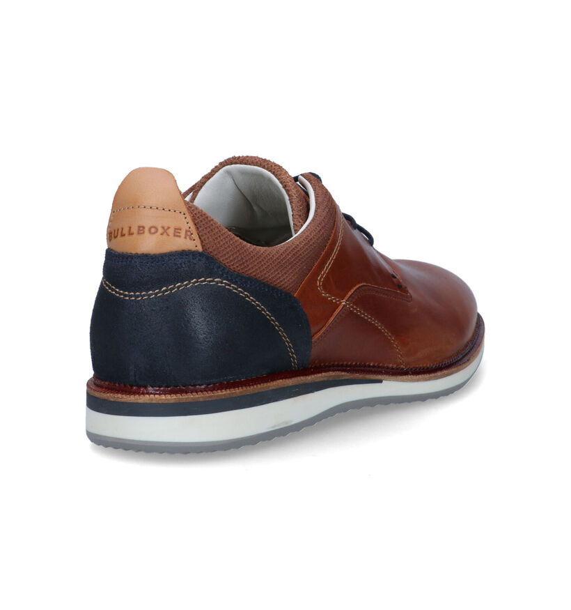 Bullboxer Cognac Veterschoenen voor heren (319442) - geschikt voor steunzolen