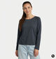 Elbsand Tinna Sweatshirt en Bleu fonc&eacute; pour femmes (381268)