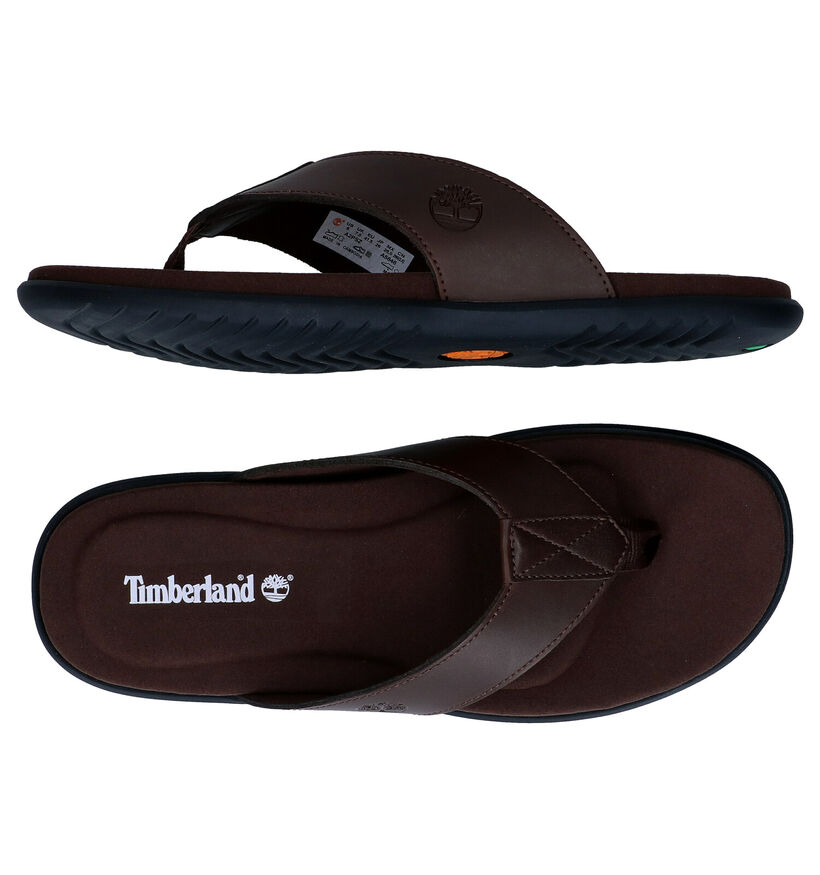 Timberland Kesler Cove Tongs en Brun en cuir (285953)