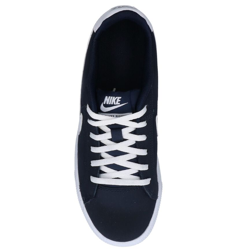 Donkerblauwe Sneakers Nike Court Royale GS in kunstleer (238326)