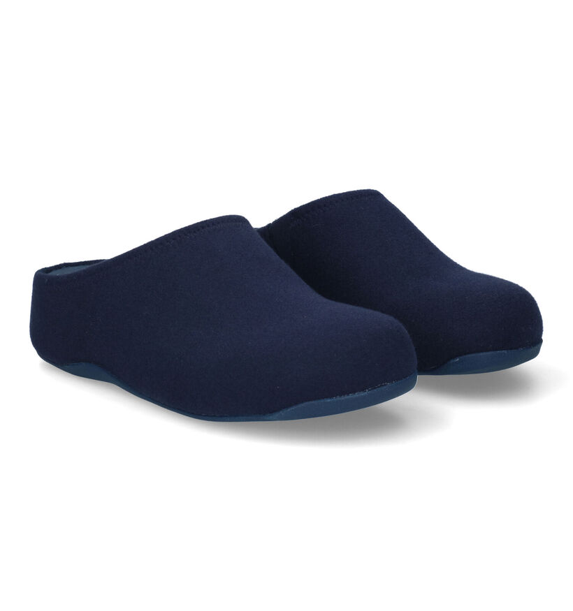 FitFlop Shuv Felt Grijze Pantoffels voor dames (313553)