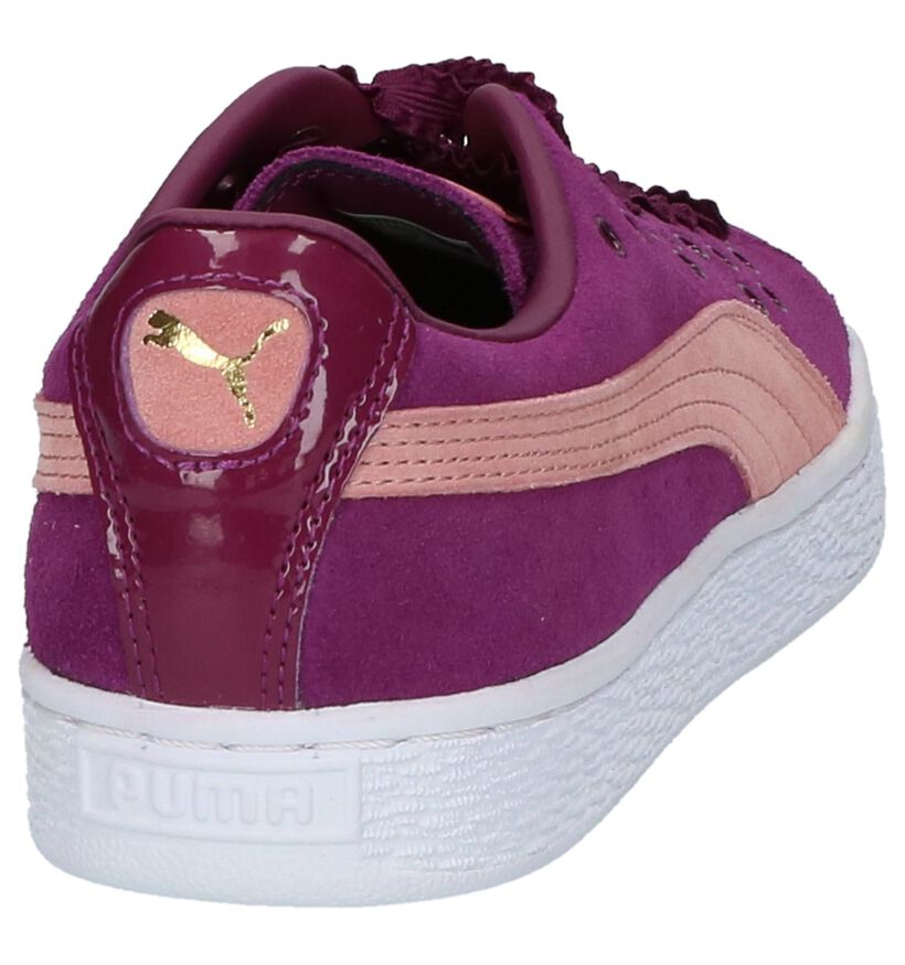 Lichtgrijze Puma Suede XL Lace Sneaker in daim (199467)